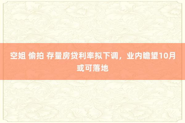 空姐 偷拍 存量房贷利率拟下调，业内瞻望10月或可落地