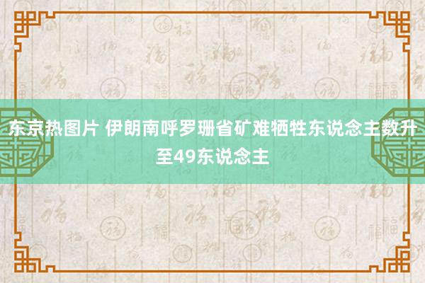 东京热图片 伊朗南呼罗珊省矿难牺牲东说念主数升至49东说念主