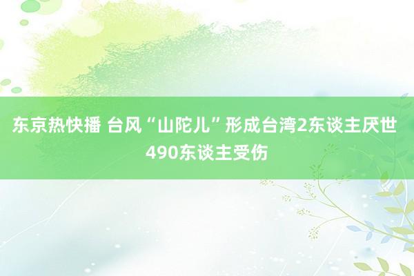 东京热快播 台风“山陀儿”形成台湾2东谈主厌世 490东谈主受伤