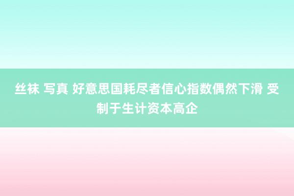 丝袜 写真 好意思国耗尽者信心指数偶然下滑 受制于生计资本高企