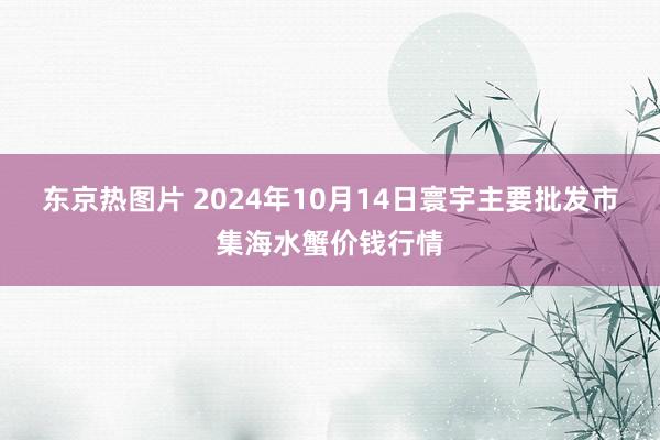 东京热图片 2024年10月14日寰宇主要批发市集海水蟹价钱行情