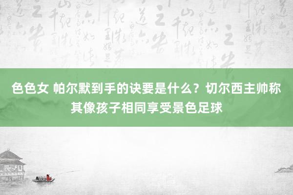 色色女 帕尔默到手的诀要是什么？切尔西主帅称其像孩子相同享受景色足球