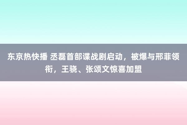 东京热快播 丞磊首部谍战剧启动，被爆与邢菲领衔，王骁、张颂文惊喜加盟