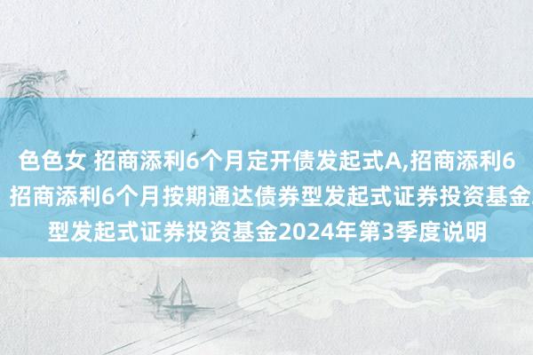 色色女 招商添利6个月定开债发起式A，招商添利6个月定开债发起式C: 招商添利6个月按期通达债券型发起式证券投资基金2024年第3季度说明