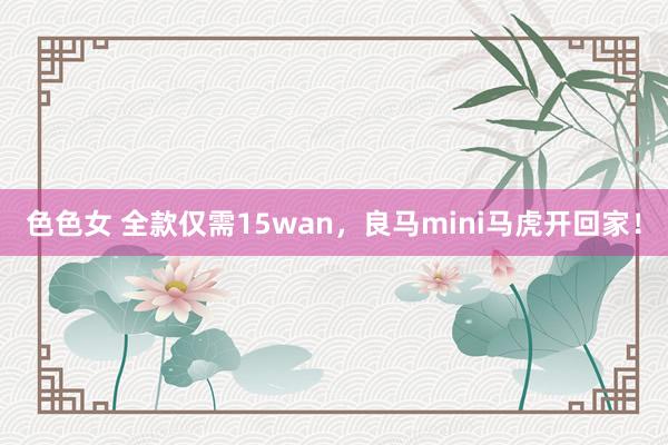 色色女 全款仅需15wan，良马mini马虎开回家！