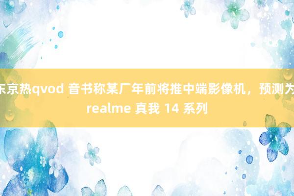 东京热qvod 音书称某厂年前将推中端影像机，预测为 realme 真我 14 系列