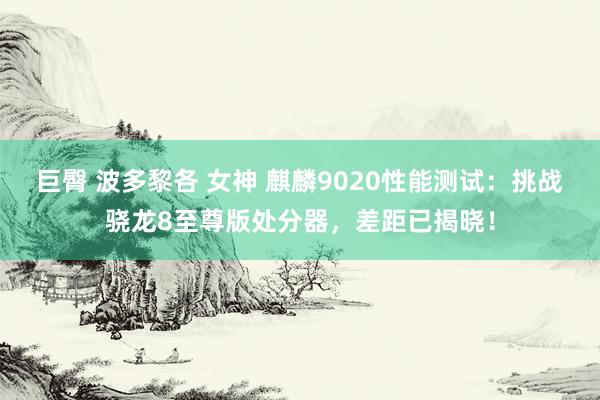 巨臀 波多黎各 女神 麒麟9020性能测试：挑战骁龙8至尊版处分器，差距已揭晓！