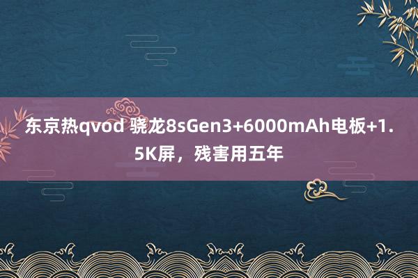 东京热qvod 骁龙8sGen3+6000mAh电板+1.5K屏，残害用五年