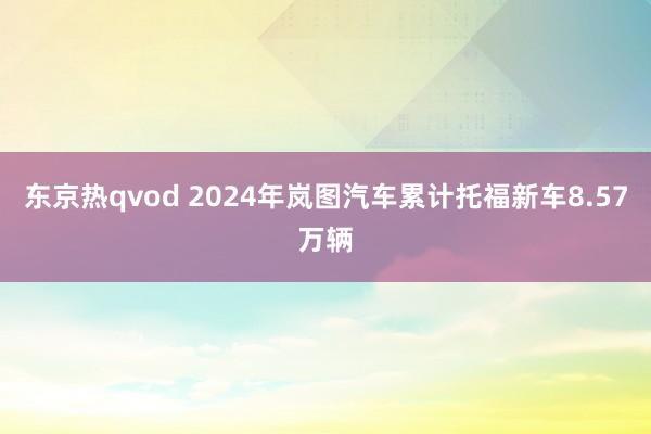 东京热qvod 2024年岚图汽车累计托福新车8.57万辆