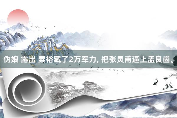 伪娘 露出 粟裕藏了2万军力， 把张灵甫逼上孟良崮。