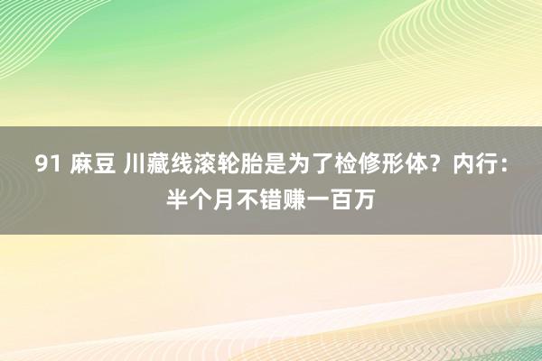 91 麻豆 川藏线滚轮胎是为了检修形体？内行：半个月不错赚一百万