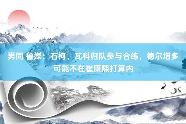 男同 鲁媒：石柯、瓦科归队参与合练，德尔增多可能不在崔康熙打算内