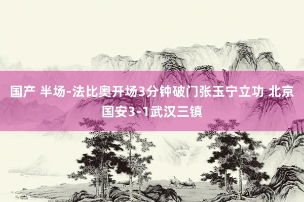 国产 半场-法比奥开场3分钟破门张玉宁立功 北京国安3-1武汉三镇